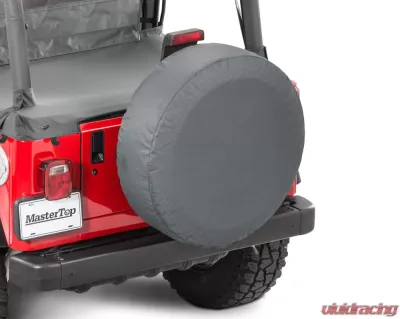 MasterTop 29 Inch Black Denim Jeep Spare Tire Cover - 14602915