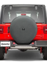 MasterTop 29 Inch Black Denim Jeep Spare Tire Cover                                     - 14602915 - Image 2