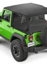 MasterTop Jeep JK Combo For Soft Top Equipped Cable Style Bimini Top For 2007-2009 Wrangler JK 2 Door w/s Header WindStopper Plus and Tonneau                                     - 14810324 - Image 5
