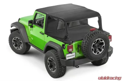 MasterTop Jeep JK Combo For Soft Top Equipped Cable Style Bimini Top For 2007-2009 Wrangler JK 2 Door w/s Header WindStopper Plus and Tonneau - 14810324