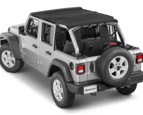 MasterTop Bimini Top Plus Regular Tonneau Cover 3 Piece Combo 18-Current Wrangler JLU 4Dr HardTop MasterTwill Wind Stopper