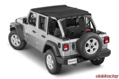 MasterTop Bimini Top Plus Regular Tonneau Cover 3 Piece Combo 18-Current Wrangler JLU 4Dr HardTop MasterTwill Wind Stopper - 14850624