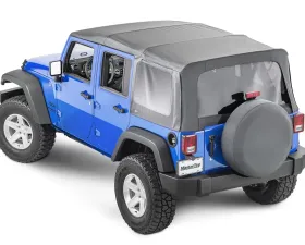 MasterTop Jeep JK Replacement Top No Doorskins Tinted Glass For 2010-2018 Jeep Wrangler JK 4 Door Black Diamond