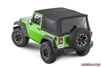 MasterTop Jeep JK Replacement Top Tinted Glass 2007-2012 Wrangler JK 2 Door Black MasterTwill - 15201324