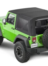 MasterTop Jeep JK Replacement Top Tinted Glass 2013-2018 Wrangler JK 2 Door Black MasterTwill                                     - 15201824 - Image 2