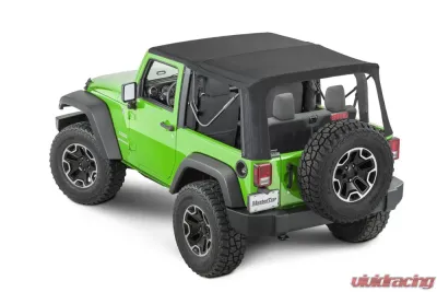 MasterTop Jeep JK Replacement Top Tinted Glass 2013-2018 Wrangler JK 2 Door Black MasterTwill - 15201824