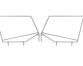 MasterTop Jeep YJ Upper Steel Door Frames Pair For 1987-1995 Wrangler YJ Black Powdercoat