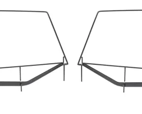MasterTop Jeep TJ Upper Steel Door Frames Pair For 1997-2006 WranglerTJ Black Powdercoat