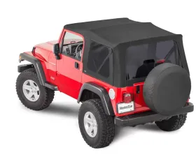 MasterTop Jeep Replacement Hardware Top No Doorskins Tinted Glass For 1997-2006 Wrangler TJ MasterTwill