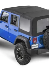 MasterTop Jeep JK Full Hardware Top Tinted Glass 2010-2018 Wrangler JK 4 Door Black MasterTwill                                     - 15601424 - Image 5