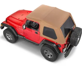 MasterTop Spice Diamond Fast Back Fabric Replacement Top No Doorskins Tinted Glass Jeep Wrangler 1997-2006