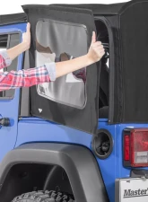 MasterTop Jeep JK Replacement Window For 2013-2018 Wrangler JK 4 Door Mopar Factory Top Only 2 Qtr Windows 1 Rear Window Tinted Glass Acrylic Twill                                     - 16010925 - Image 4