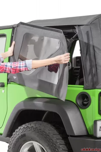 MasterTop Jeep Wrangler Replacement Window For 2013-2018 Wrangler JK 2 Door Mopar Factory Top Passenger Side Acrylic Twill - 16012825