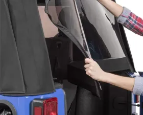 MasterTop Jeep Wrangler Replacement Window For 2013-2018 Wrangler JK 2/4 Door Mopar Factory Top Rear Glass Black Acrylic Twill