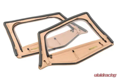 MasterTop Spice Diamond Fabric Replacement Upper Door Skins Pair Jeep Wrangler YJ 1988-1995 - 16019117