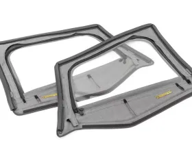 MasterTop Black Diamond Fabric Replacement Upper Door Skins Pair Jeep Wrangler YJ 1988-1995