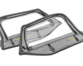 MasterTop Jeep Fabric Replacement Upper Door Skins For 1997-2006 Wrangler TJ Black MasterTwill Pair