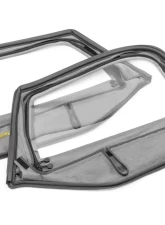 MasterTop Jeep Fabric Replacement Upper Door Skins For 1997-2006 Wrangler TJ Black MasterTwill Pair                                     - 16019224 - Image 4