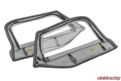 MasterTop Black Diamond Fabric Replacement Upper Door Skins Pair Jeep Wrangler TJ 1997-2006 - 16019235