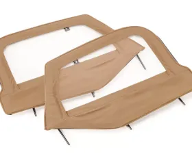 MasterTop Spice Diamond Fabric Replacement Upper Door Skins & Frame Pair Jeep Wrangler TJ 1997-2006