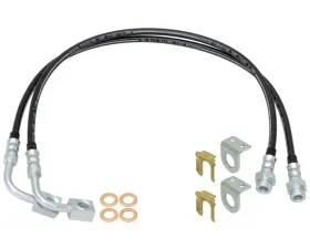 RockJock 4x4 Braided Brake Line Kit Jeep Wrangler JK 2007-2017