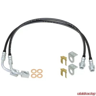 RockJock 4x4 Rear Braided Brake Link Kit Jeep Wrangler JK 2007-2017 - CE-9807RBLK
