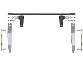 RockJock 4x4 Antirock Front Sway Bar Kit w/ Aluminum Frame Bracket Arms Jeep Wrangler JK 2007-2017