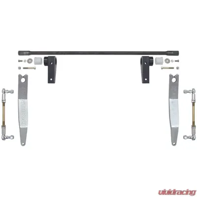 RockJock 4x4 Antirock Front Sway Bar Kit w/ Aluminum Frame Bracket Arms Jeep Wrangler JK 2007-2017 - CE-9900JKFAA