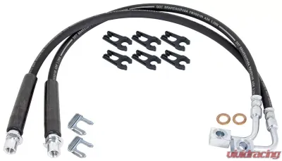 RockJock 4x4 Extended Rear Braided Brake Hose Kit Jeep Gladiator JT 2020-2021 - RJ-156400-101