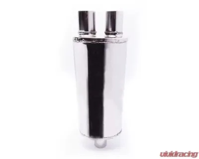 Thermal R&D Single In/Dual Out Thermal Muffler 8" Dia Oval x 18" Long x 2.5" ID - 81825D