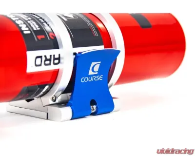 Course Motorsports Blue Aluminum Cam-Lock 3" Fire Extinguisher Quick Release For High Vibration Applications - CM7.90001-3