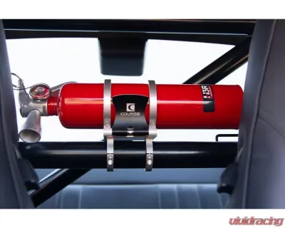 Course Motorsports Black Aluminum Cam-Lock 3" Fire Extinguisher Quick Release For High Vibration Applications - CM7.90001-5