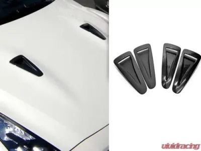 Titek Carbon Fiber Hood Ducts -sold as pair (Gloss) Nissan GTR R35 09-13 - R35-1001W