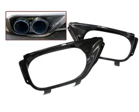 Titek Carbon Fiber Exhaust Shroud (Pair) (Gloss) Nissan GT-R R35 2009-2021