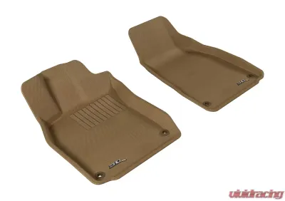 3D MAXpider 2005-2011 Audi A6/S6 Kagu 1st Row Floormat - Tan - L1AD00611502