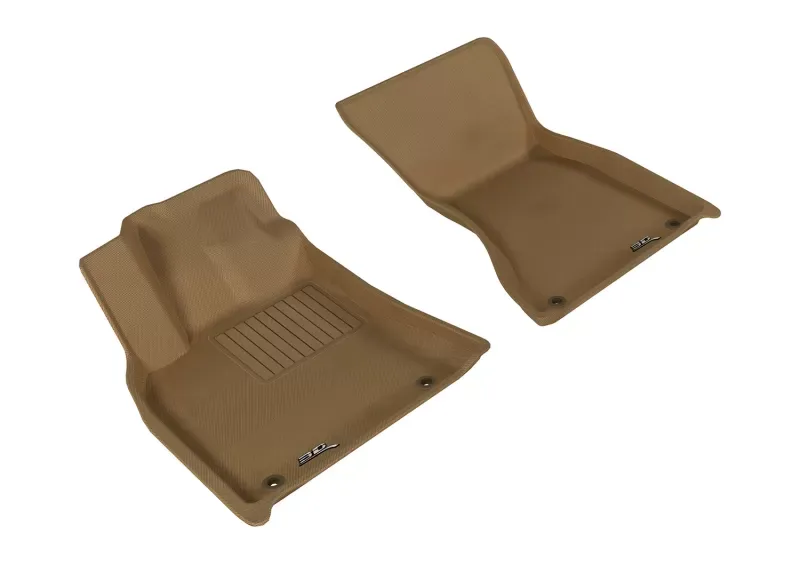 3D MAXpider 2014-2019 Porsche Macan Kagu 1st Row Floormat - Tan - L1PO01411502