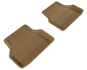 3D MAXpider 2004-2010 BMW 5 Series E60 Kagu 2nd Row Floormats - Tan