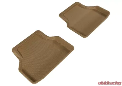 3D MAXpider 2004-2010 BMW 5 Series E60 Kagu 2nd Row Floormats - Tan - L1BM05021502