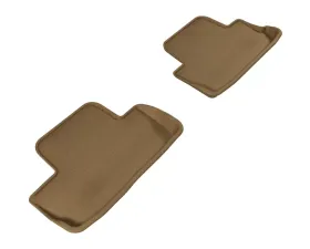 3D MAXpider 2005-2014 Ford Mustang Kagu 2nd Row Floormats - Tan