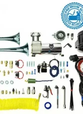Pacbrake Premium Dual Air Horn Kit W/Air Horn Kit (HP10073) And Onboard Air Kit (HP10163)                                     - HP10213 - Image 2