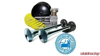 Pacbrake Premium Dual Air Horn Kit W/Air Horn Kit (HP10073) And Onboard Air Kit (HP10163) - HP10213