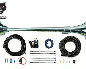 Pacbrake Basic Large Single Air Horn Kit For Onboard Air Cast Zinc Alloy/Stainless Steel Chrome Finish