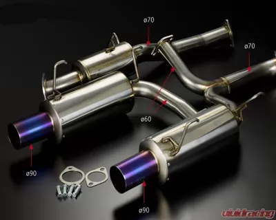 Toda 70mm High Power Exhaust System Honda S2000 - 18000-AP1-701