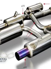 Toda 70mm High Power Exhaust System (Ver. 2)  Honda S2000                                     - 18000-AP1-702 - Image 2