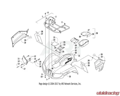 Arctic Cat OEM Fender Front Black Assembly | (Inc. 33 37) CLEARANCE - 4506-292