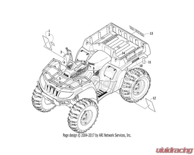 Arctic Cat OEM Decal Warning Hill CLEARANCE - 0411-835