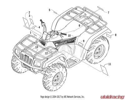 Arctic Cat OEM Decal Warning Pre Ride(Ae) - 1411-250