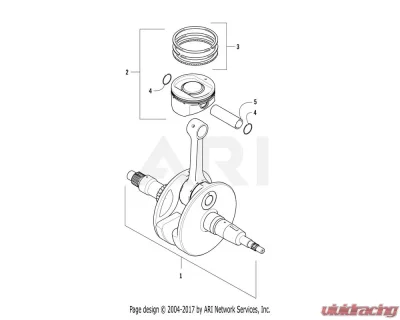 Arctic Cat Prowler XT 700 2017 OEM Piston 102Mm Assembly (700 H1) | (Inc. 3 5) CLEARANCE - 0805-441