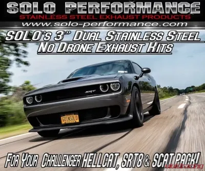 Solo Performance Street-Race-XV Catback Exhaust Kit w/ Solo Return Box Dodge Challenger SRT 2015-2018 - 991111SL