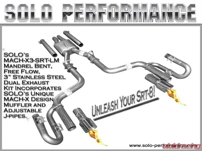 Solo Performance Mach-X3-SRT-LM Catback Exhaust Kit Dodge Charger SRT 2011-2014 - 991113SL